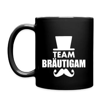 Team bräutigam - Tasse einfarbig - Schwarz - Links