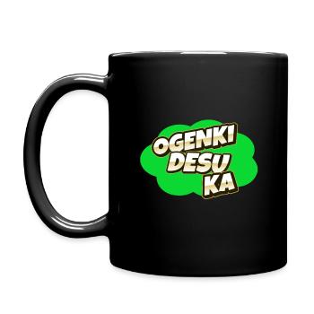 Ogenki Desu Ka (How are you) - Full Colour Mug - black - Left