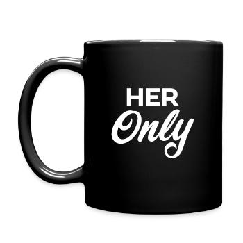 Ihre einzige - Tasse einfarbig - Schwarz - Links