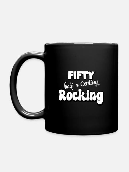 Ein halbes Jahrhundert Rocken - Tasse einfarbig - Schwarz