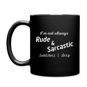 Grossier et sarcastique - Mug uni - noir - Gauche