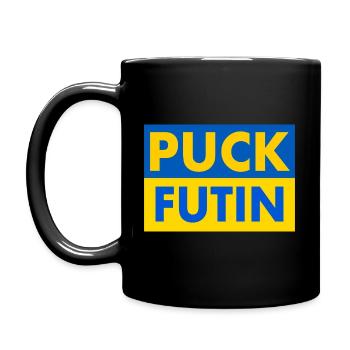 Puck futin - Tasse einfarbig - Schwarz - Links