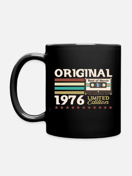 49. Geburtstag Kassette Februar Jahrgang 1976 - Tasse einfarbig - Schwarz