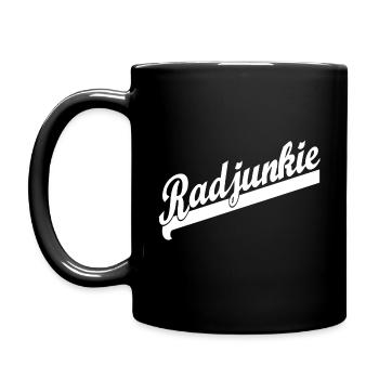 Radjunkie - radfahren - Tasse einfarbig - Schwarz - Links