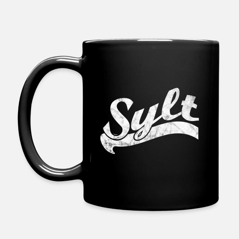 Sylt T-Shirt - Ich liebe Sylt - Tasse einfarbig - Schwarz
