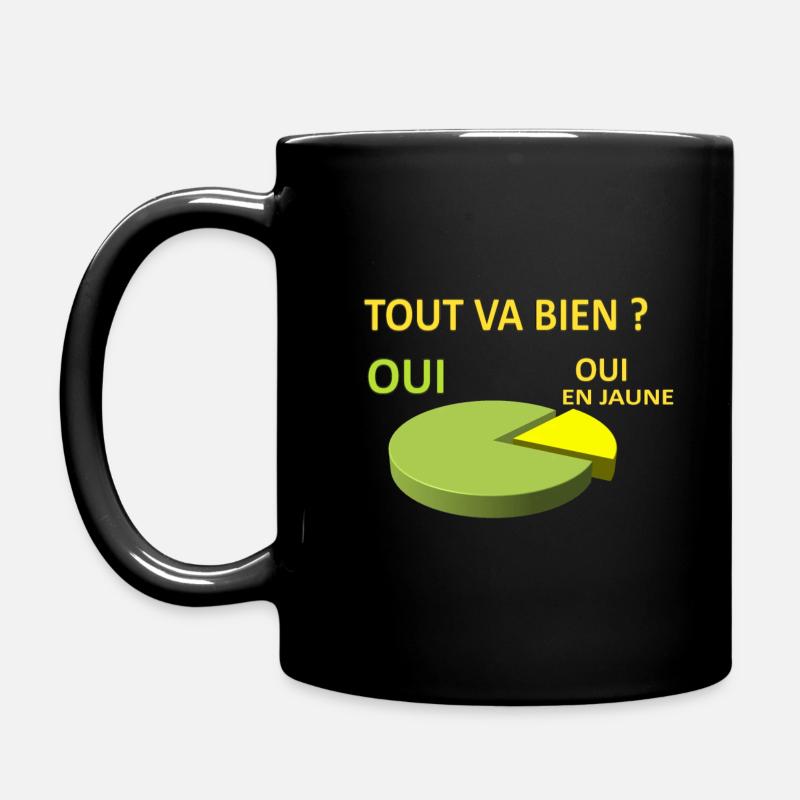 DEFAKATOR Tout Va Bien En Jaune - Mug uni - noir