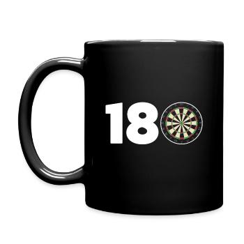 180 ONE HUNDRED AND EIGHTY DART DARTS GESCHENK - Tasse einfarbig - Schwarz - Links