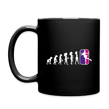 TENNIS EVOLUTION LUSTIGES TENNISPIELERIN GESCHENK - Tasse einfarbig - Schwarz - Links