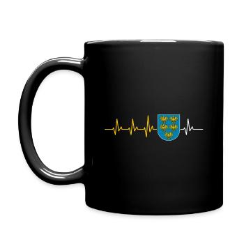 HEART BEAT LOWER AUSTRIA NÖ ECG FLAGGE GIFT - Full Colour Mug - black - Left