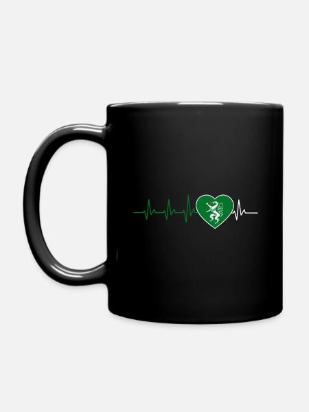 STEIERMARK WAPPEN STEIRER GRÜNES HERZ GESCHENK - Tasse einfarbig - Schwarz