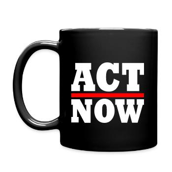 Act now - Full Colour Mug - black - Left