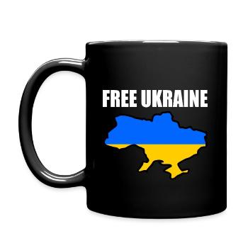 Free ukraine - Mug uni - noir - Gauche