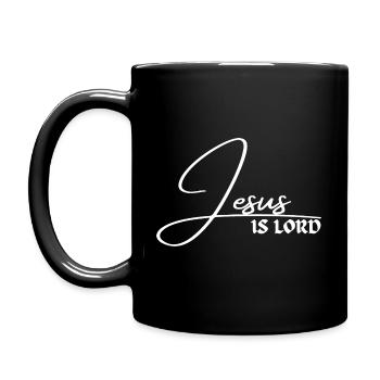 Jesus is Lord - Christian - Full Colour Mug - black - Left