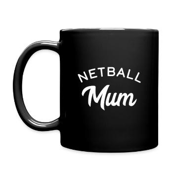 Netball Mama - Tasse einfarbig - Schwarz - Links