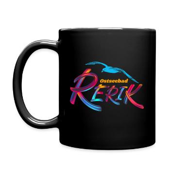 Rerik Ostseebad Möwe - Tasse einfarbig - Schwarz - Links