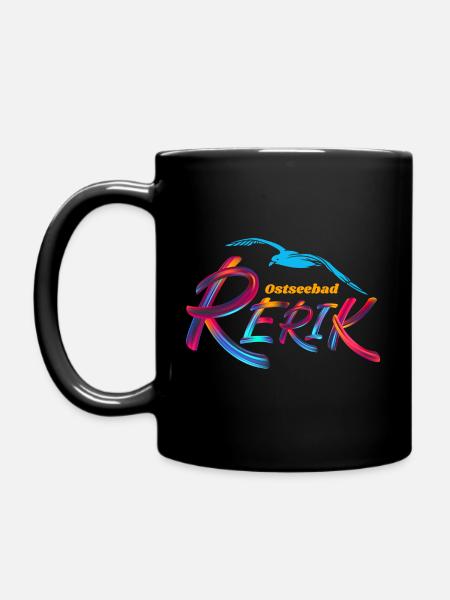 Rerik Ostseebad Möwe - Tasse einfarbig - Schwarz