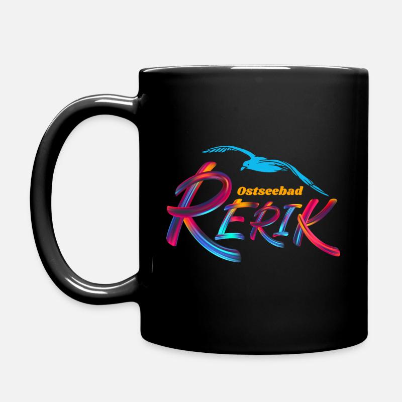 Rerik Ostseebad Möwe - Tasse einfarbig - Schwarz