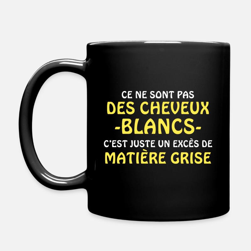 T-shirt Cadeau Papy Comique cheveux blanc - Mug uni - noir