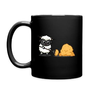 Moutons de travail - Mug uni - noir - Gauche