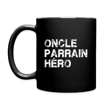 Uncle Godfather Hero - Gift for Uncle or Brother - Full Colour Mug - black - Left