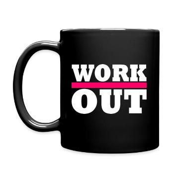 Faire des exercices - Mug uni - noir - Gauche