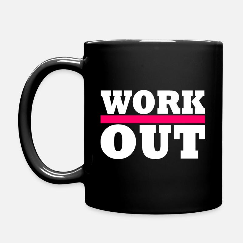 Workout - Full Colour Mug - black