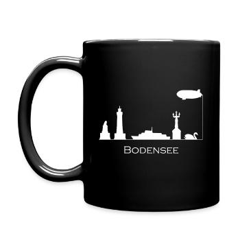 Lake Constance | Silhouette filled | White - Full Colour Mug - black - Left