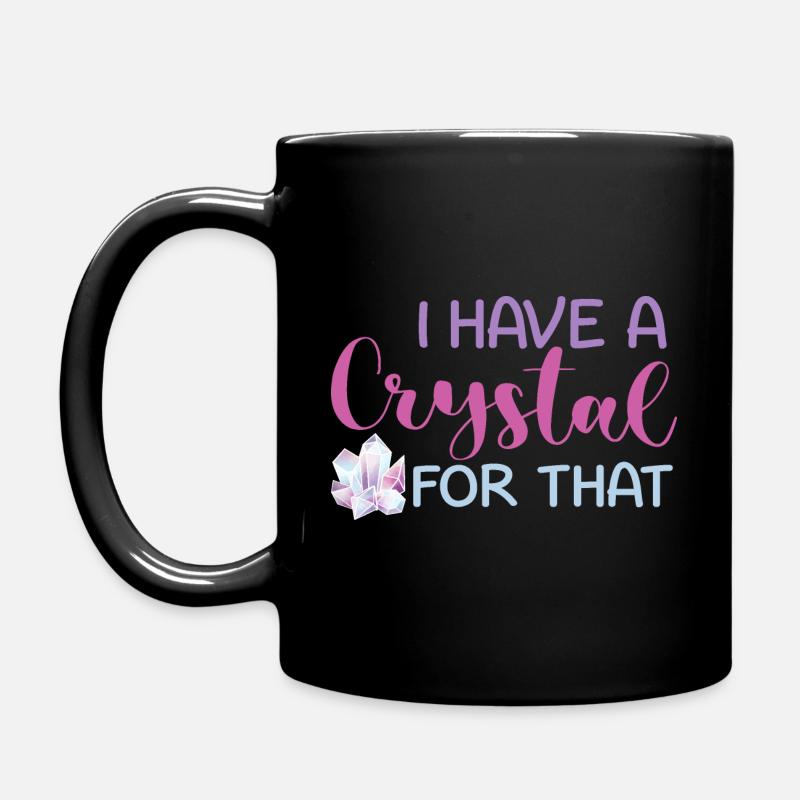 crystal lover funny gift ideas-funny gemstone gift - Full Colour Mug - black