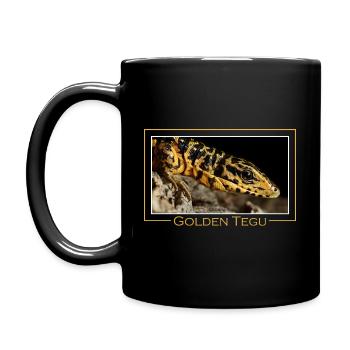 Goldener Tegu - Tasse einfarbig - Schwarz - Links