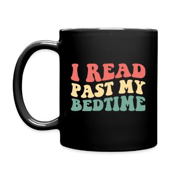 Ich lese nach meiner Schlafenszeit III - Tasse einfarbig - Schwarz - Links