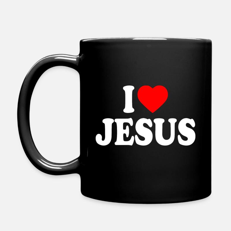 I love jesus - Tasse einfarbig - Schwarz