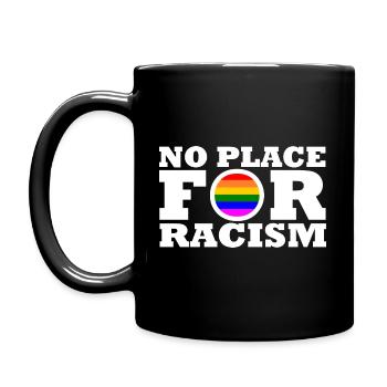 Pas de place pour le racisme - Mug uni - noir - Gauche