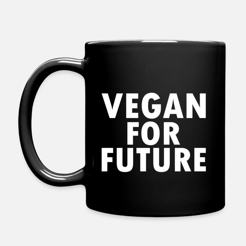 Vegan for future - Tasse einfarbig - Schwarz