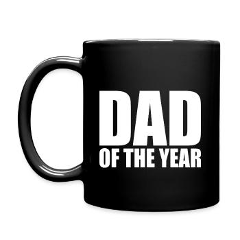 Dad of the year - Tasse einfarbig - Schwarz - Links