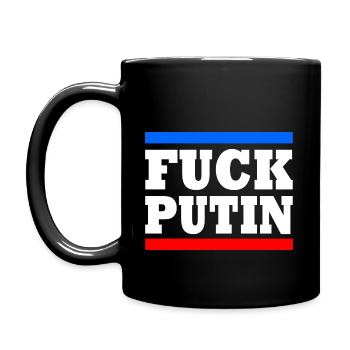 Fuck putin - Tasse einfarbig - Schwarz - Links