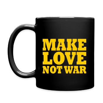 Make love not war - Mug uni - noir - Gauche