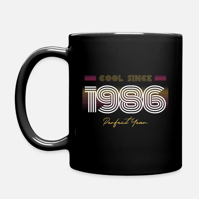 Birthday Cool since 1986 - Full Colour Mug - black