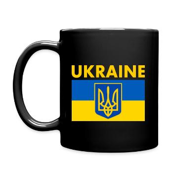 Ukraine - Tasse einfarbig - Schwarz - Links