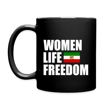 Women life freedom - Mug uni - noir - Gauche