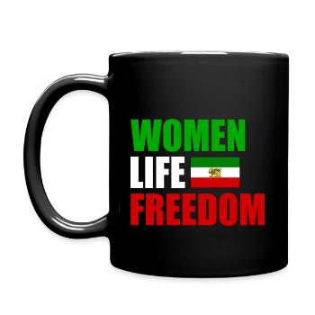 Women life freedom - Mug uni - noir - Gauche