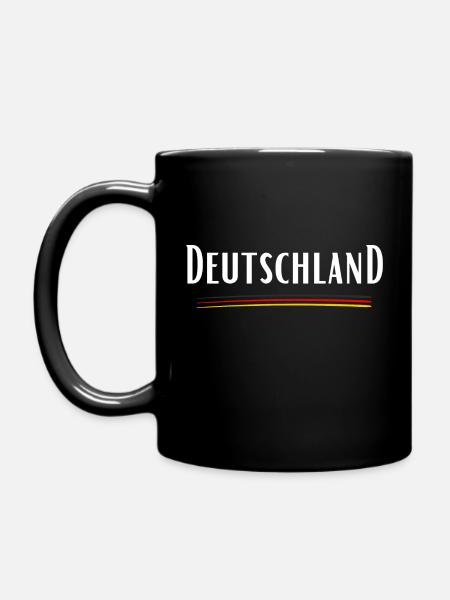 Deutschland-Flagge - Tasse einfarbig - Schwarz