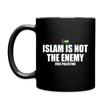 Free palestine Islam is not the enemy - Tasse einfarbig - Schwarz - Links