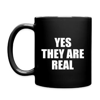 yes they are real - Full Colour Mug - black - Left