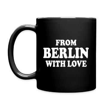 From berlin with love - Mug uni - noir - Gauche