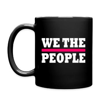 we the people - Tasse einfarbig - Schwarz - Links