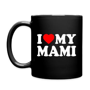 I love my mami - Full Colour Mug - black - Left