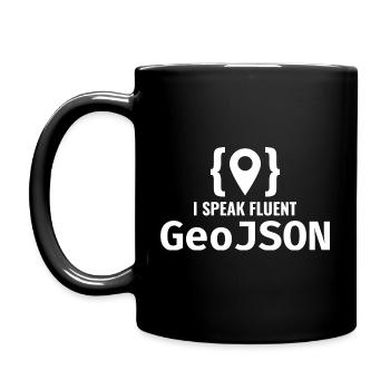 GeoJSON Entwickler Programmierer Programmierer GIS Mapping - Tasse einfarbig - Schwarz - Links