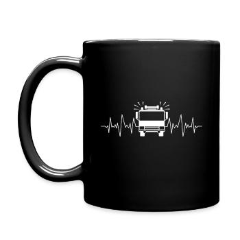 FIRE BRIGADE FIRE BRIGADE CAR HEARTBEAT CADEAU - Mug uni - noir - Gauche