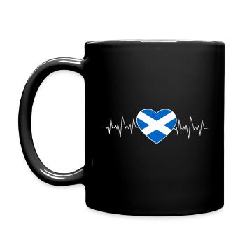 SCHOTTLAND - SCOTLAND - HEARTBEAT - GESCHENK - Tasse einfarbig - Schwarz - Links
