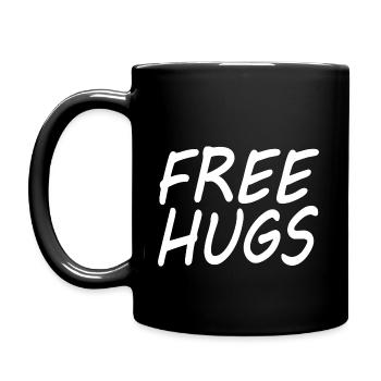 Free hugs - Mug uni - noir - Gauche